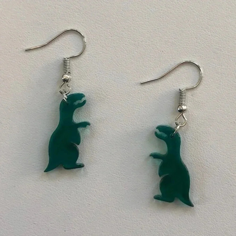 3 for $25/ Fun Funny Dinosaur T Rex Tyrannosaurus Rex Resin Earrings NWT